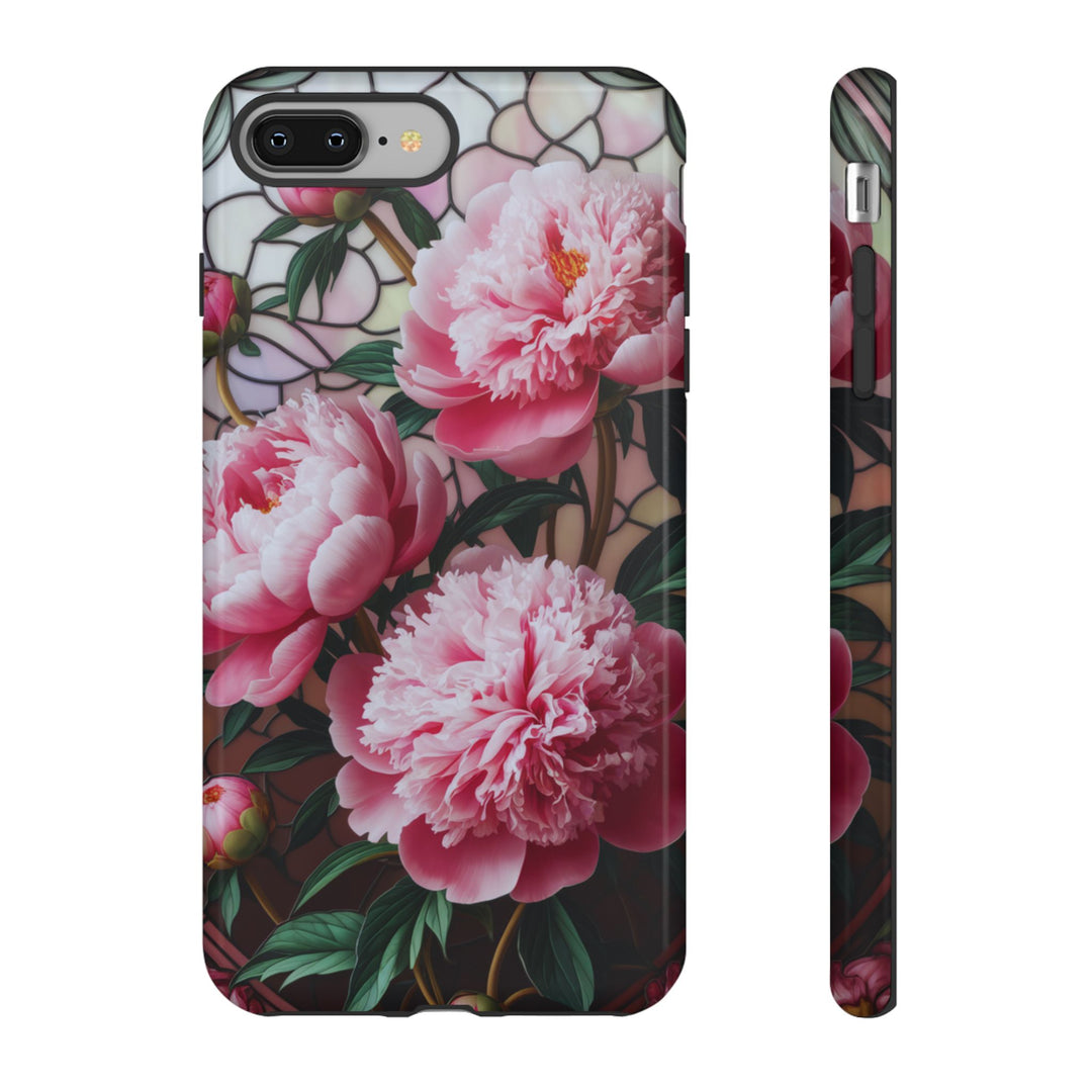 Phone Case Art Deco Pink Peonies Phone Case Printify