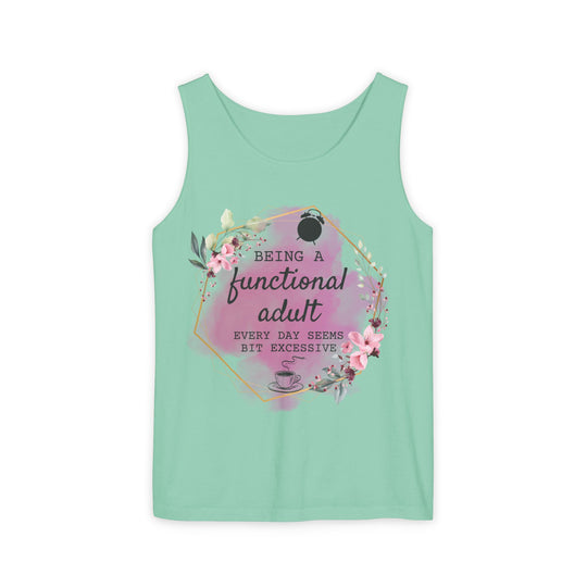 Tank Top: Humorous and Relatable Adulting Tank Top Printify Island Reef XS