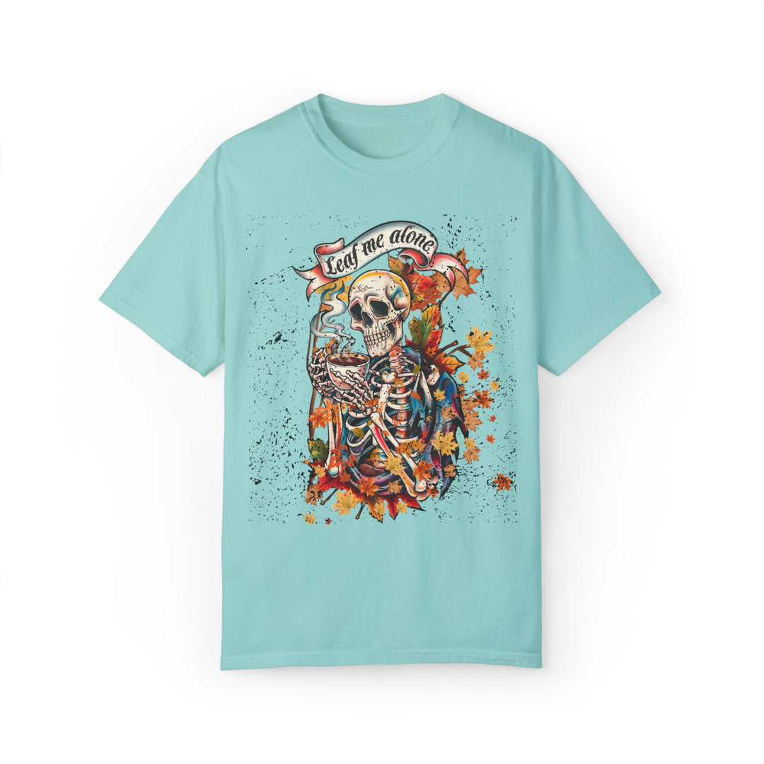 Leaf Me Alone: Grunge Skeleton Halloween T-Shirt