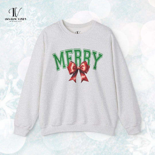 Merry Coquette Bow Christmas Sweatshirt