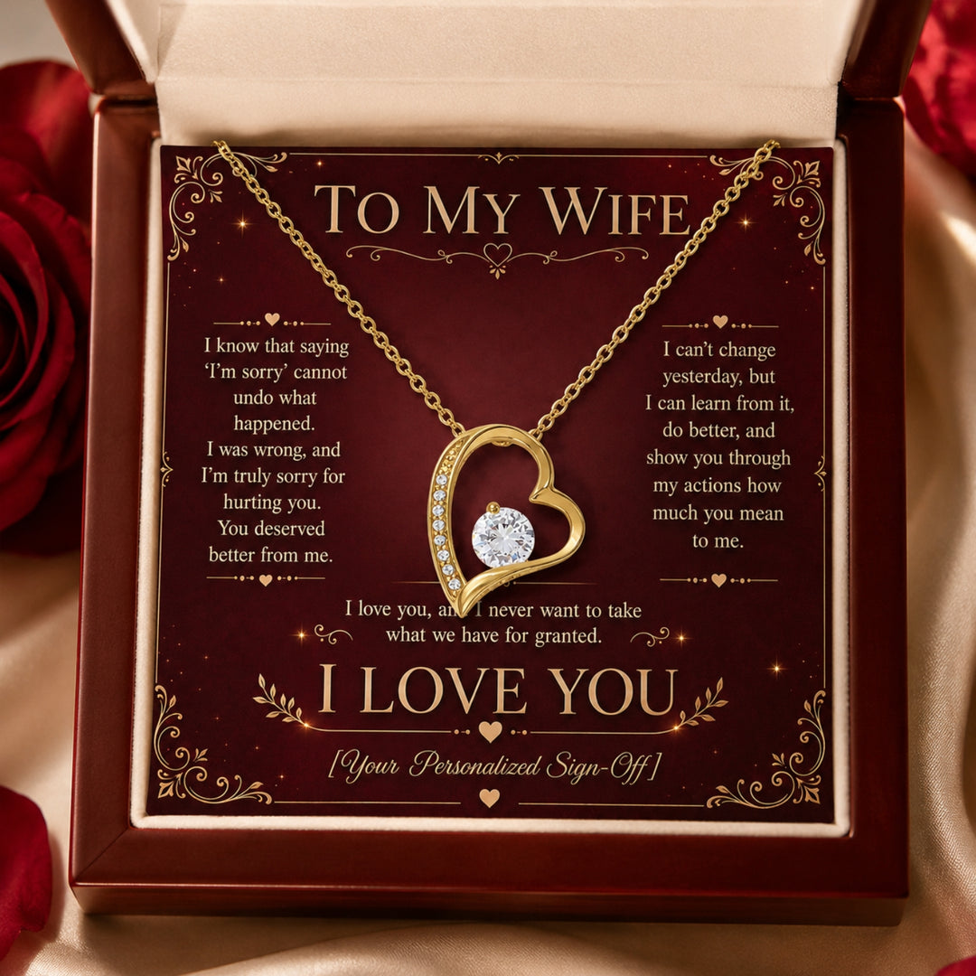 To My Wife – I'm Sorry Forever Love Necklace