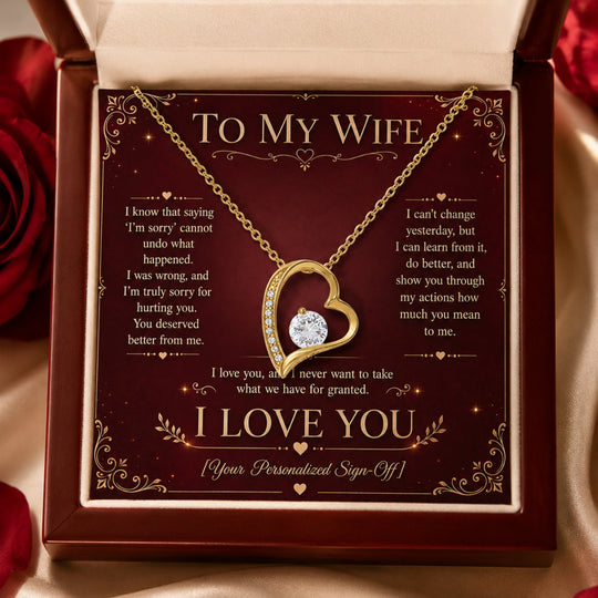 To My Wife – I'm Sorry Forever Love Necklace