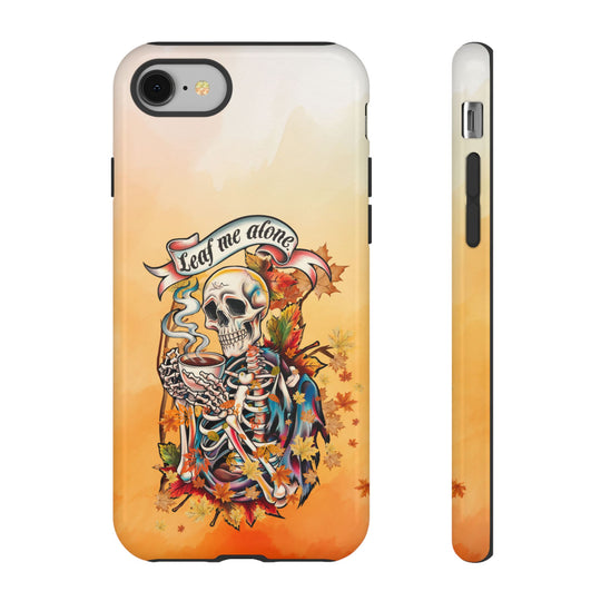 Phone Case - Leaf Me Alone Gothic Skeleton Phone Case Printify