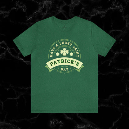 Lucky Saint Patrick's Day Shirt - St. Paddy's Day Lucky Irish Shamrock Leaf Clover Flag Beer T-Shirt T-Shirt Heather Grass Green XS 