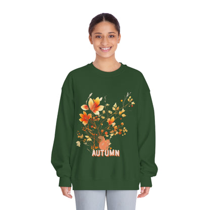 Autumn Leaves Delight Sweatshirt For Autumn Lovers Sweatshirt Forest Green S 