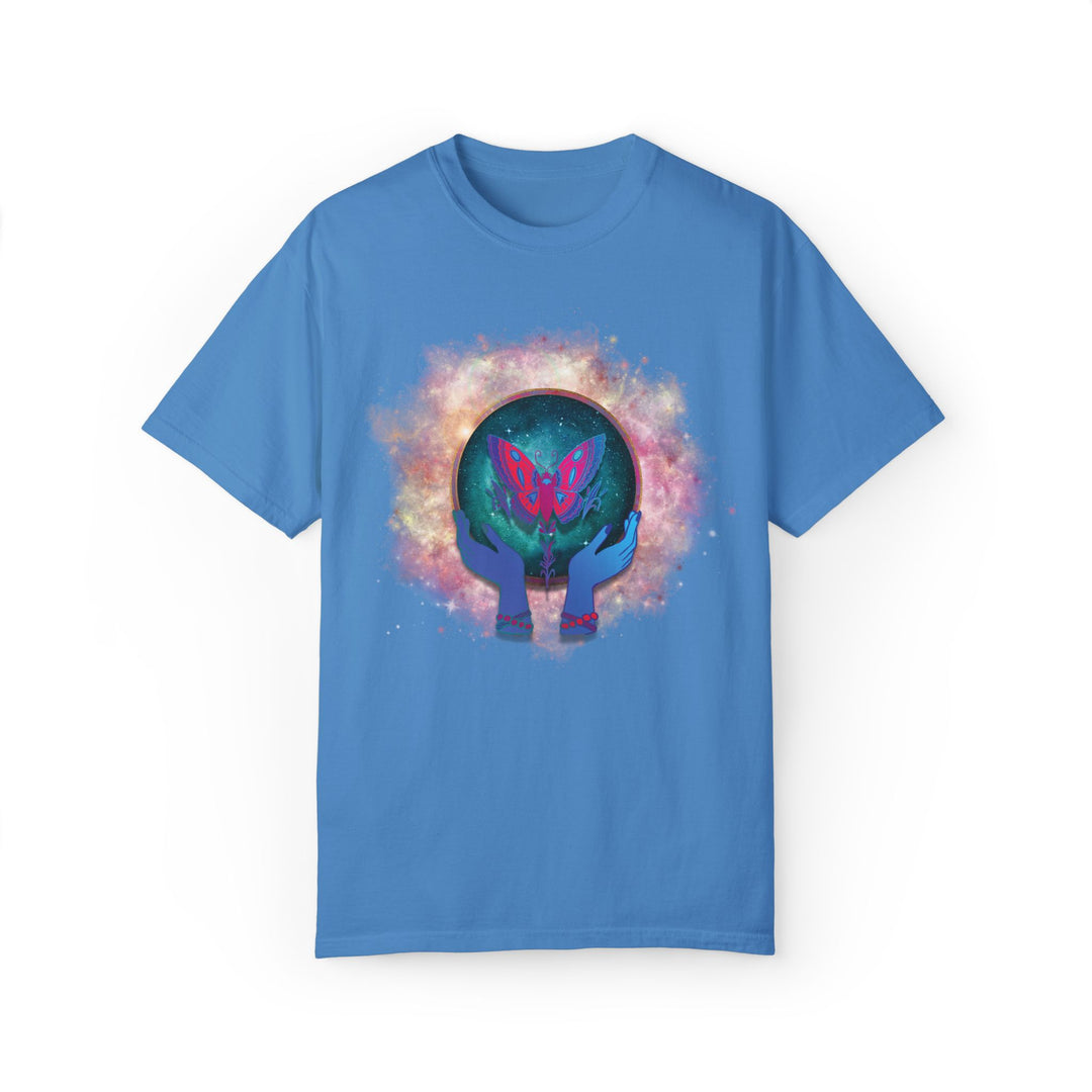 Mystical T-shirt with Cosmic Butterfly T-Shirt Printify Royal Caribe S