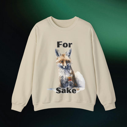 For Fox Sake: Funny Fox Sweatshirt | Gift for Fox Lover | Animal Lover Shirt - Cute Fox Gift for Nature Enthusiasts Sweatshirt S Sand 