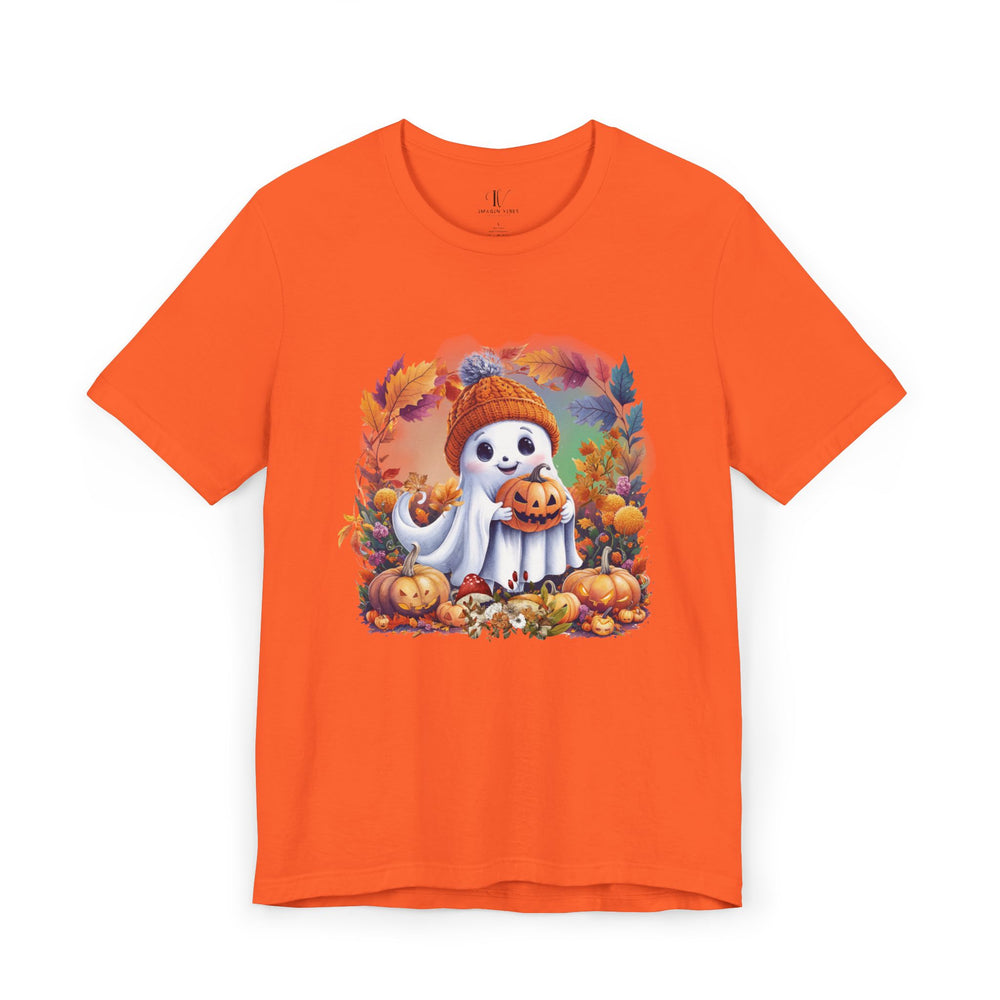 Cute Ghost with Pumpkin Fall T-Shirt