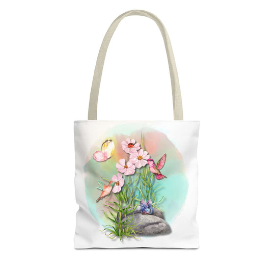 Spring Watercolor Nature-Inspired Tote Bag Bags Printify 13" × 13'' Beige