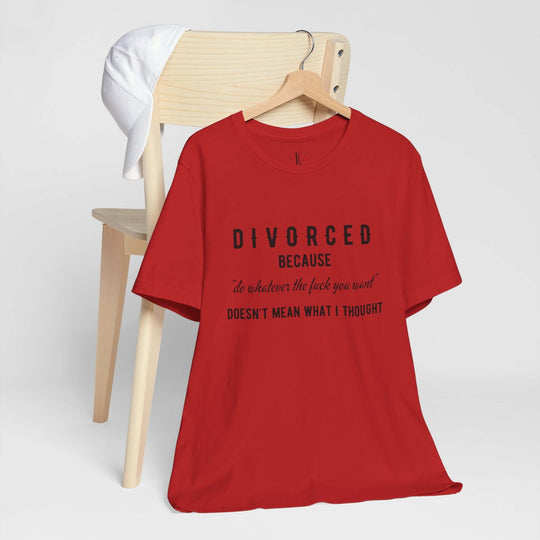 Imagin Vibes: Funny Divorce Party Shirt T-Shirt Red XS 
