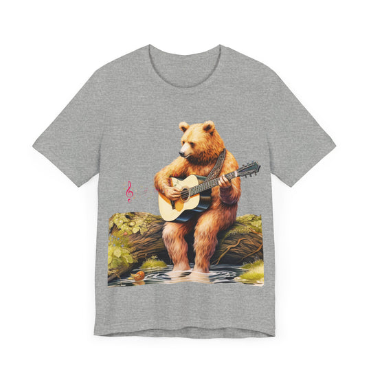 Nature-Inspired Bear T-Shirt T-Shirt Printify Athletic Heather S