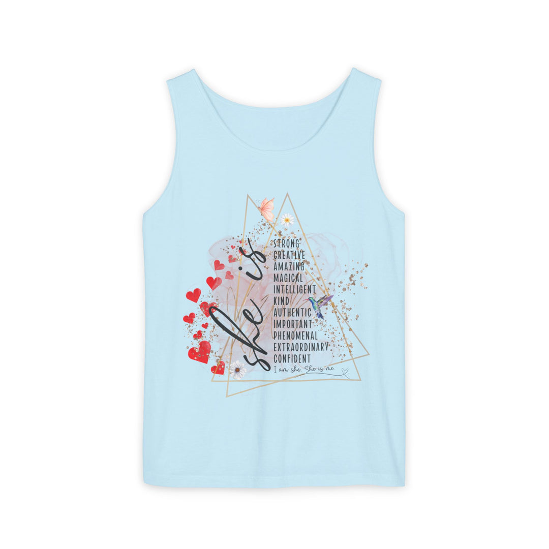 Empowering Self-Love Tank Top Tank Top Printify Chambray XS