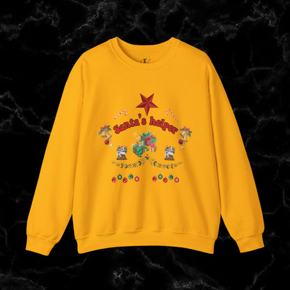 Santa Squad Shirt - Christmas Santa Helper Sweatshirt for Family Matching Christmas Sweatshirt S Gold 