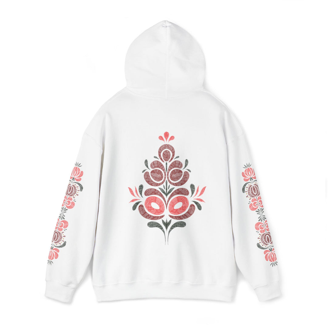 Folk Art Hoodie - Traditional Motifs and Bold Colors Hoodie Printify