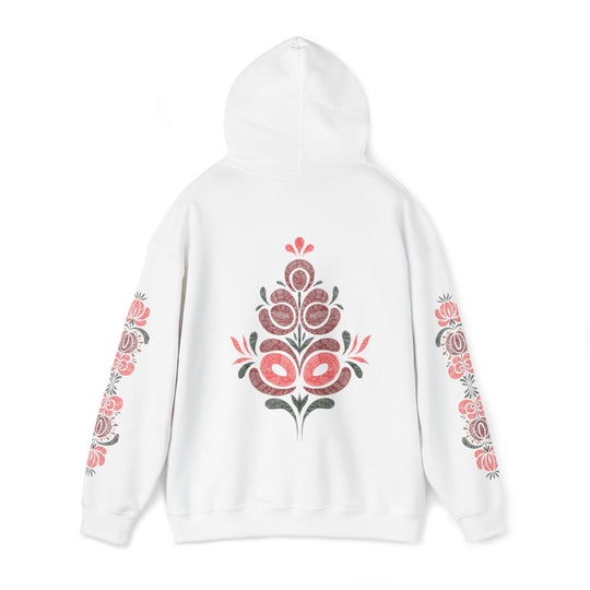 Folk Art Hoodie - Traditional Motifs and Bold Colors Hoodie Printify