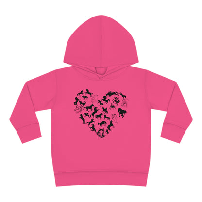 Horse Heart Hoodie | Horse Lover Tee - Horses Heart Toddler - Horse Lover Gift - Horse Toddler Shirt - Equestrian Tee - Gift for Horse Owner Kids clothes Vintage Hot Pink 2T 