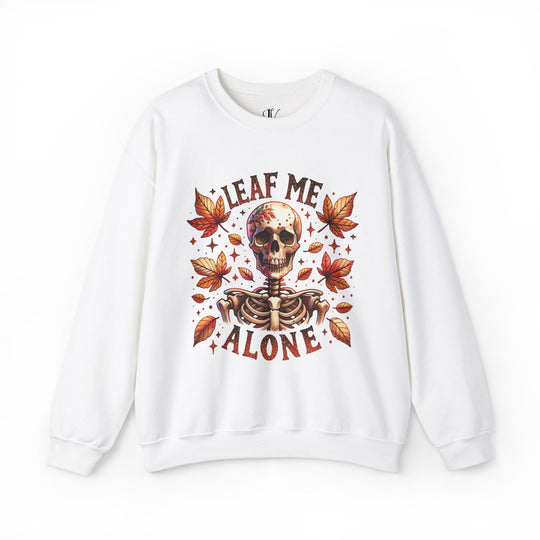 Leaf Me Alone: Skeleton Halloween Sweatshirt