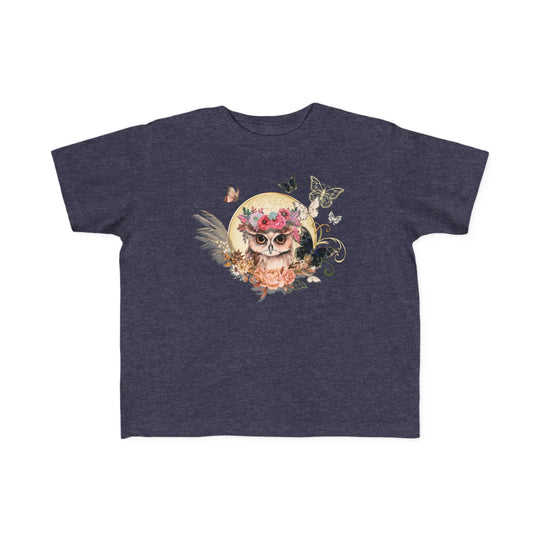 Toddler Tee - Playful Owl and Butterfly Kids clothes Printify Vintage Navy 2T