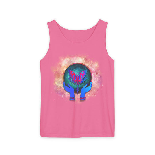 Cosmic Butterfly Unisex Tank Top - Mystical and Spiritual Tank Top Printify Crunchberry S