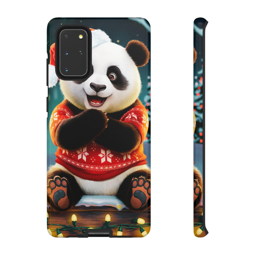 Phone Case - Festive Christmas Panda in Sweater
