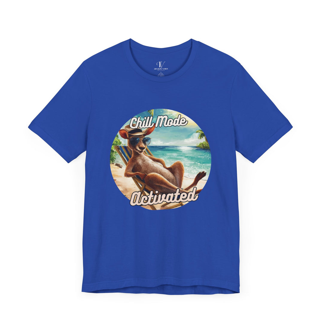 Kangaroo Tee - Chill Mode Activated T-Shirt Printify True Royal XS