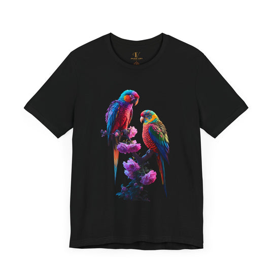 Tropical Parrot Unisex Tee - Vibrant and Modern T-shirt T-Shirt Printify Black XS