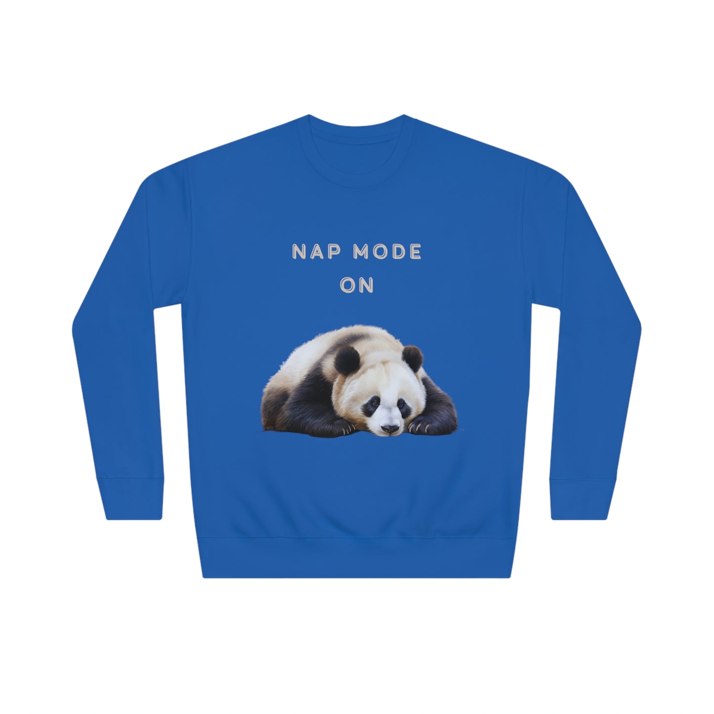 Lazy Panda Nap Mode Sweatshirt | Embrace Cozy Relaxation | Panda Lover Gifts Sweatshirt Team Royal S 
