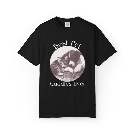 "Best Pet Cuddles Ever" T-Shirt T-Shirt Printify Black S