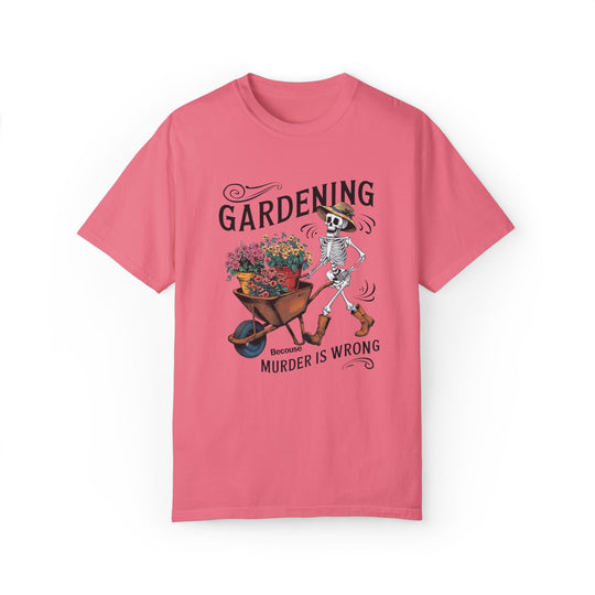 Skeleton Gardening T-shirt T-Shirt Printify Peony S