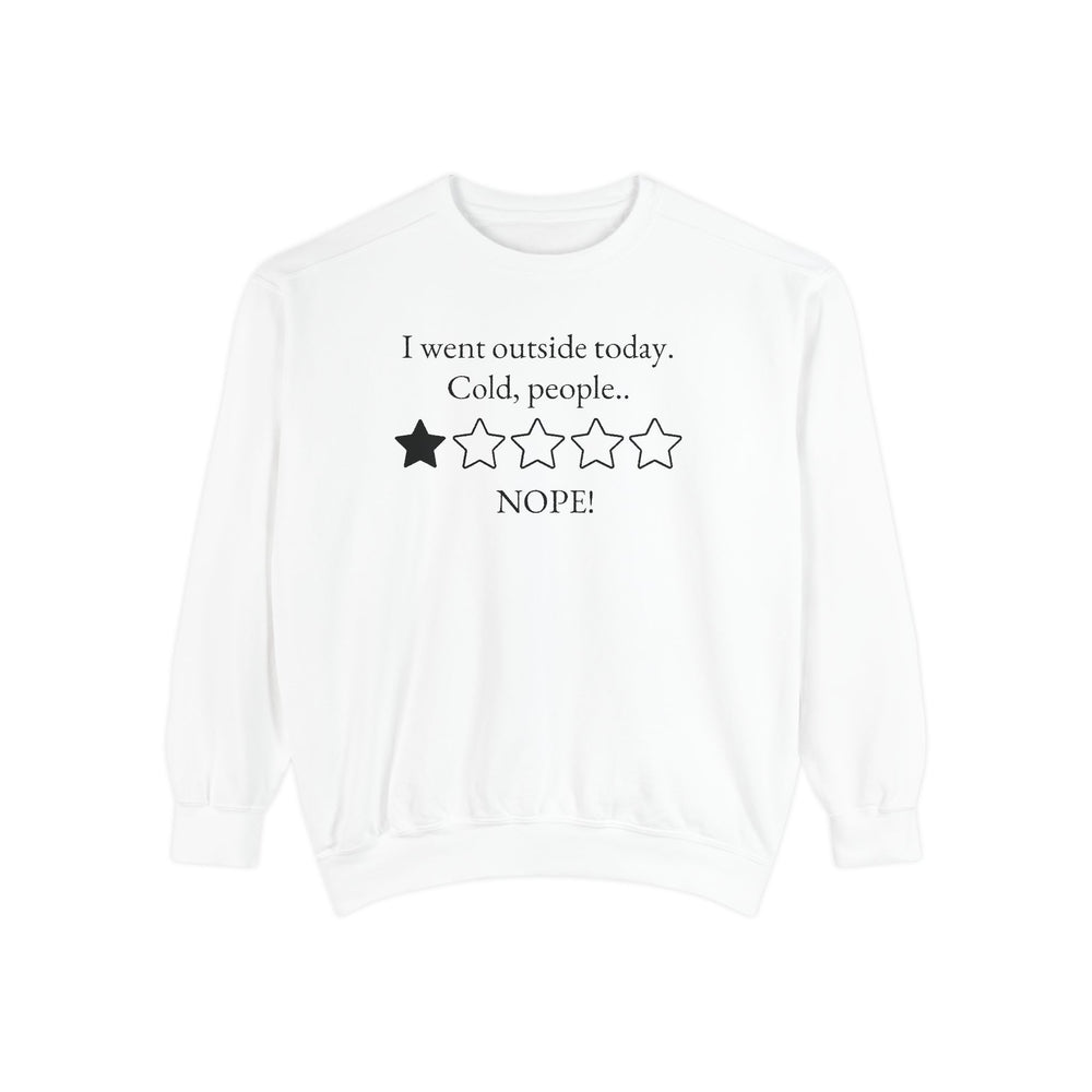 Cold People NOPE Unisex Sweatshirt Sweatshirt Printify White S