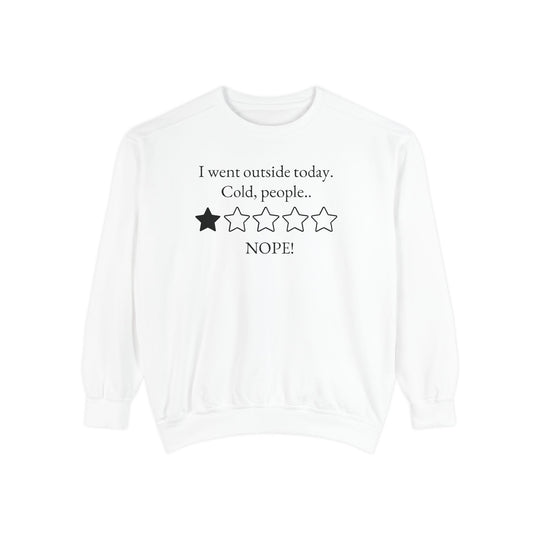 Cold People NOPE Unisex Sweatshirt Sweatshirt Printify White S