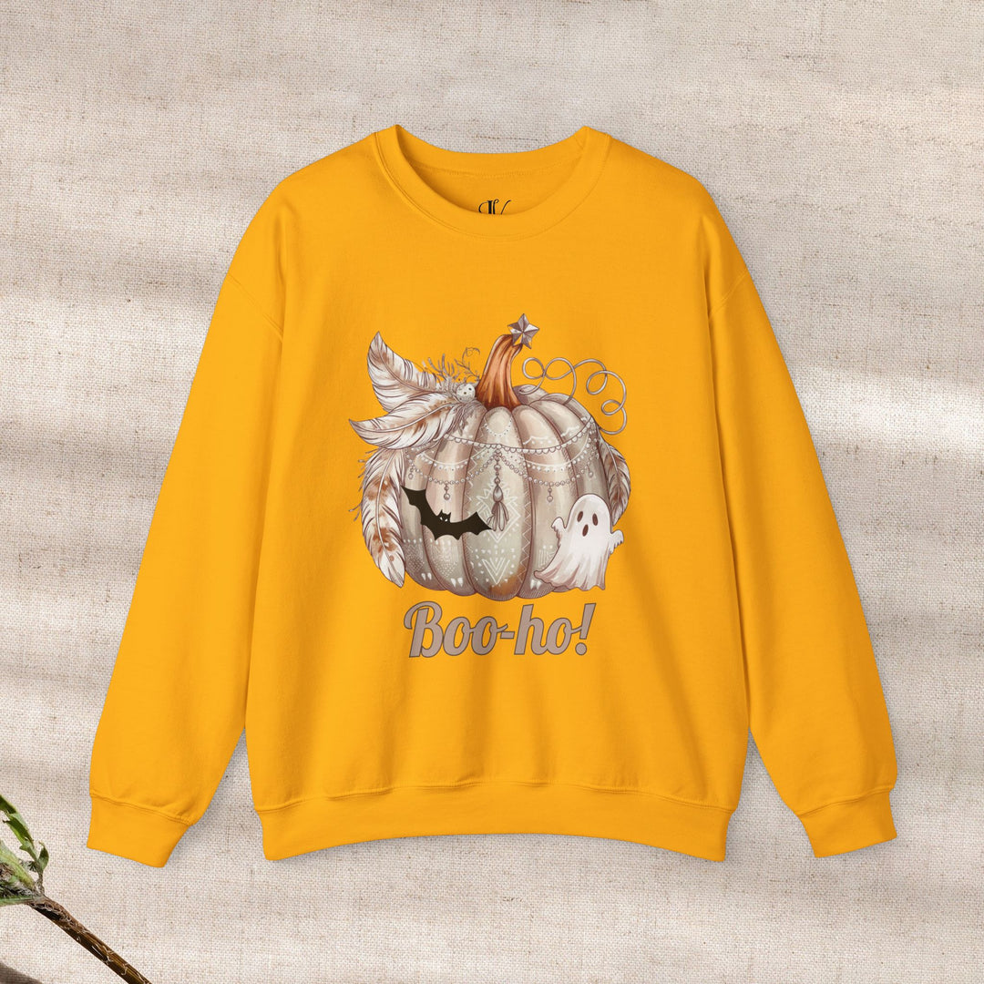 Boo-ho! Pumpkin Ghost Halloween Sweatshirt