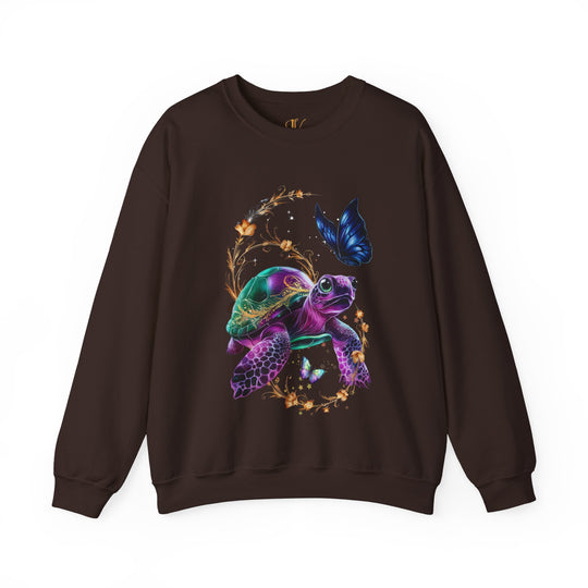 Turtle Dream Unisex Sweatshirt Sweatshirt Printify S Dark Chocolate