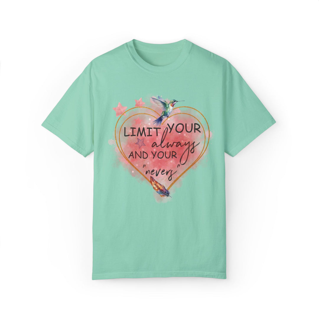 Motivational Watercolor T-Shirt - Limit Your Alwayses T-Shirt Printify Island Reef S