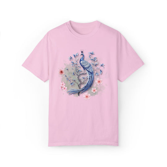 Peacock Floral T-shirt T-Shirt Printify Blossom S