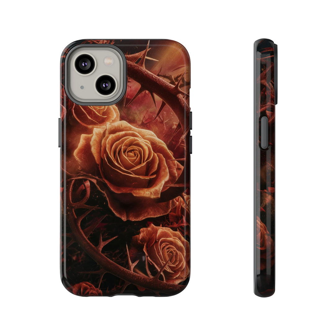 Gothic Roses Phone Case Phone Case Printify iPhone 14 Glossy