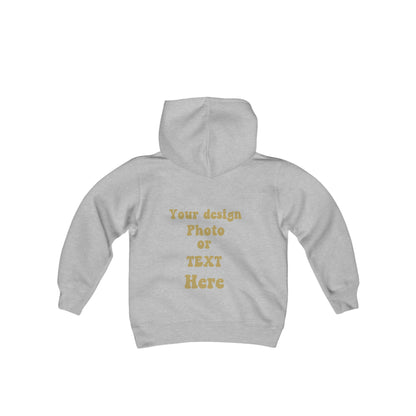 Youth Heavy Blend Hooded Sweatshirt - Personalize It with Text and Photo Kids clothes   