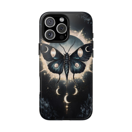 Phone Cases - Dark Academia Moth with Moon Phone Case Printify