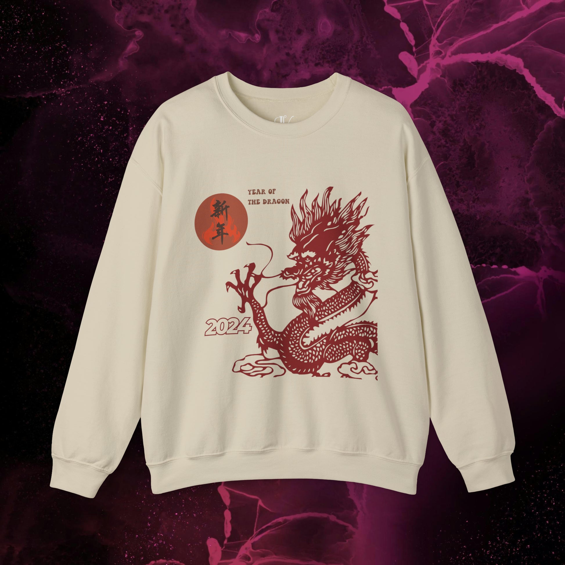 Year of the Dragon Sweatshirt - 2024 Chinese Zodiac Shirt for Lunar New Year Sweatshirt S Sand 