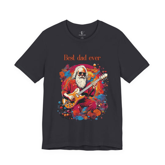 Guitar Dad Tee - Unisex Jersey Short Sleeve T-Shirt Printify Dark Grey XS
