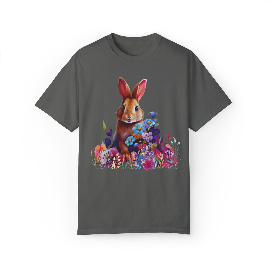 Bunny Springtime T-Shirt T-Shirt Printify Pepper S