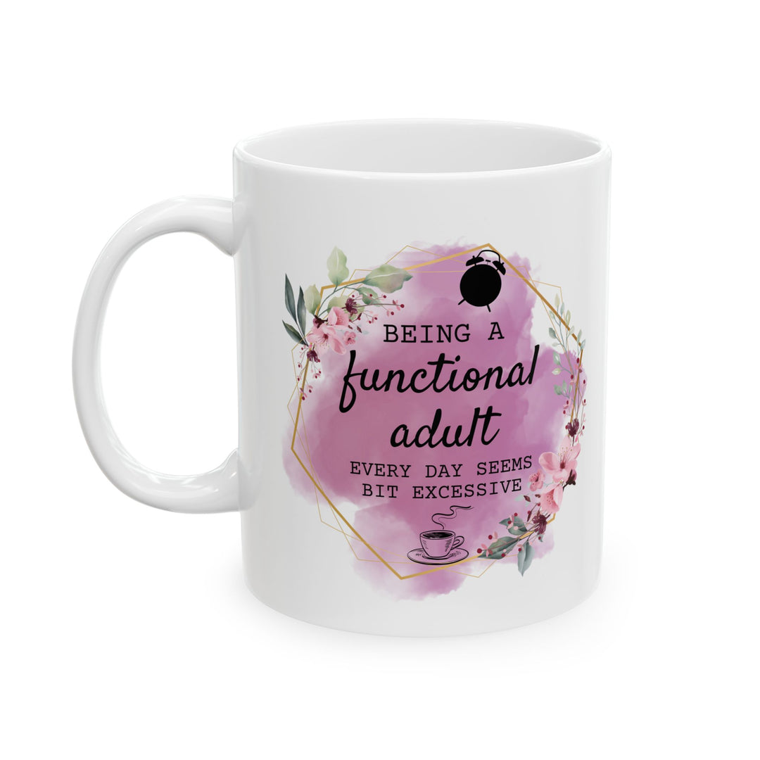 Funny Adulting Ceramic Mug Mug Printify