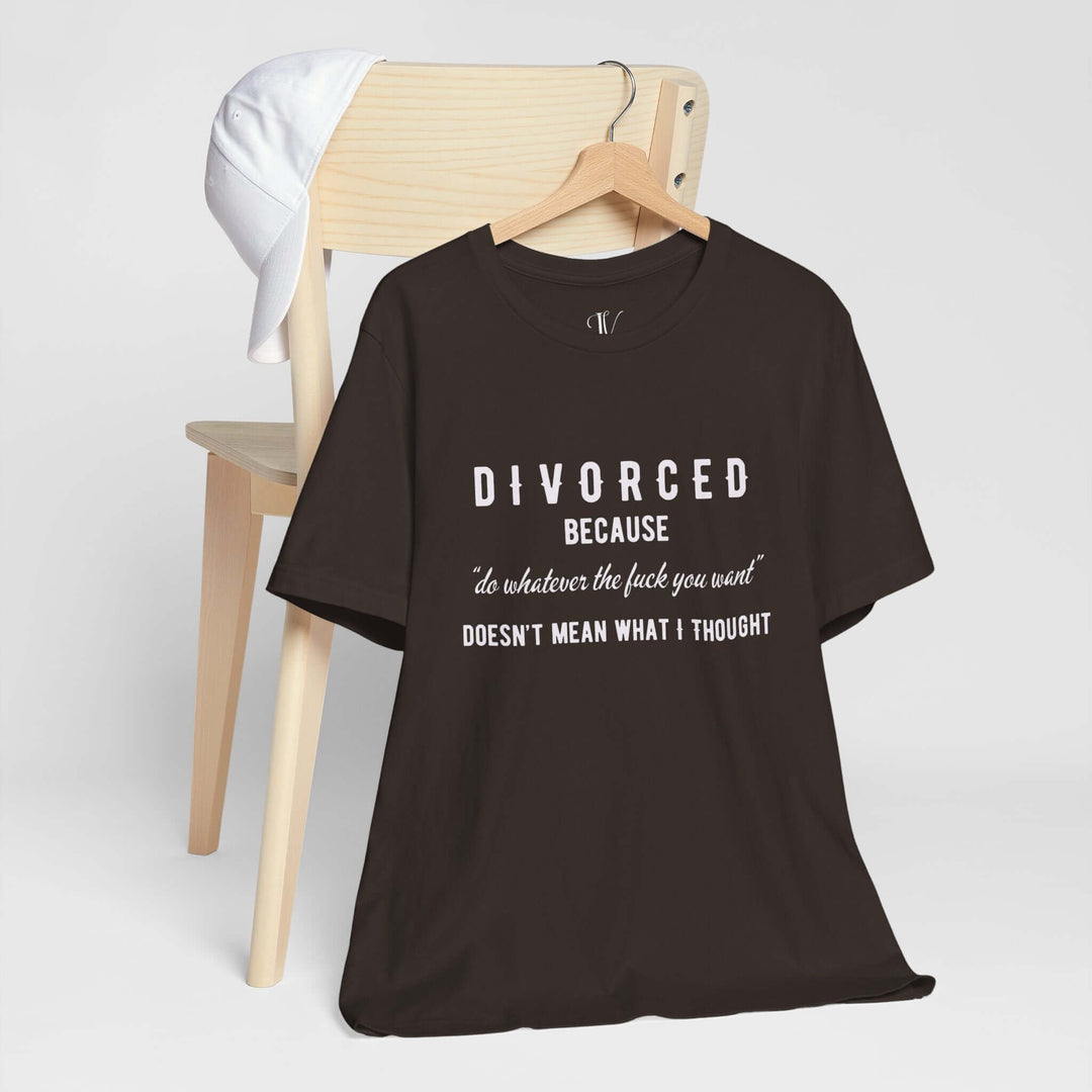 Imagin Vibes: Funny Divorce Party Shirt T-Shirt Brown XS 