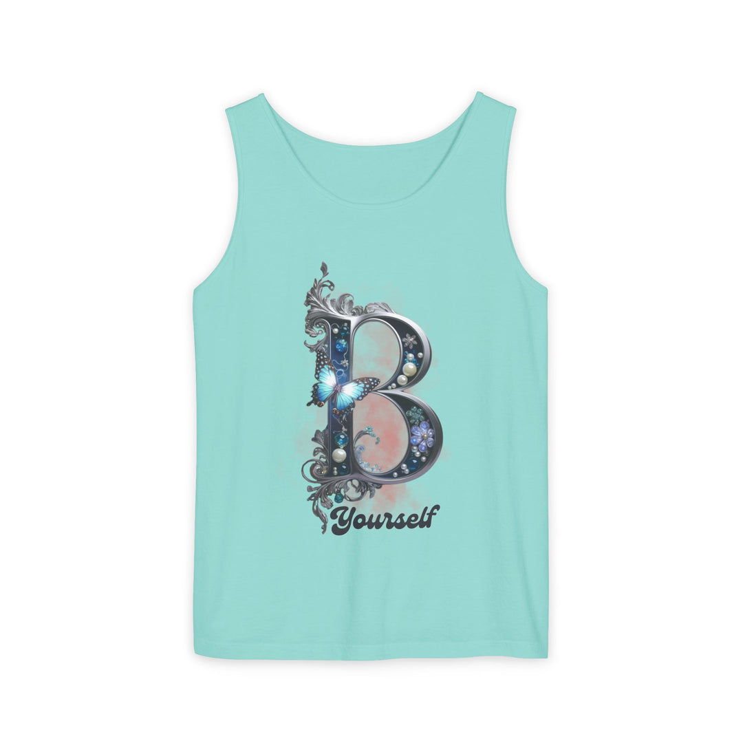 Tank Top - Elegant and Feminine 'B Yourself' Tank Top Printify Chalky Mint XS