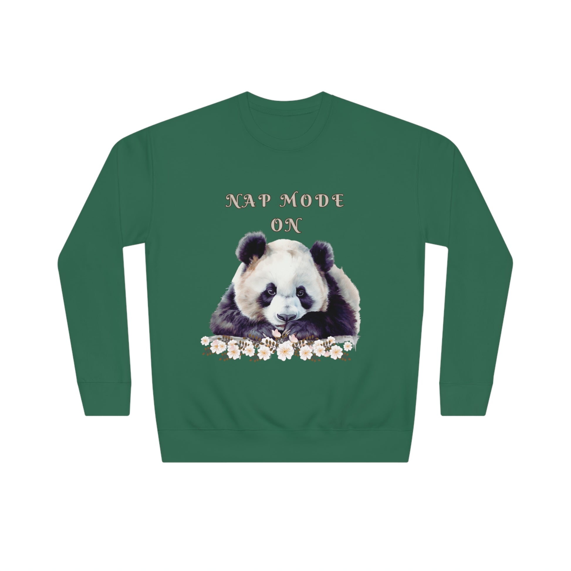 Lazy Panda Nap Mode Sweatshirt | Embrace Cozy Relaxation | Panda Lover Gift - Cozy Sweatshirt Sweatshirt Forest Green 2XL 