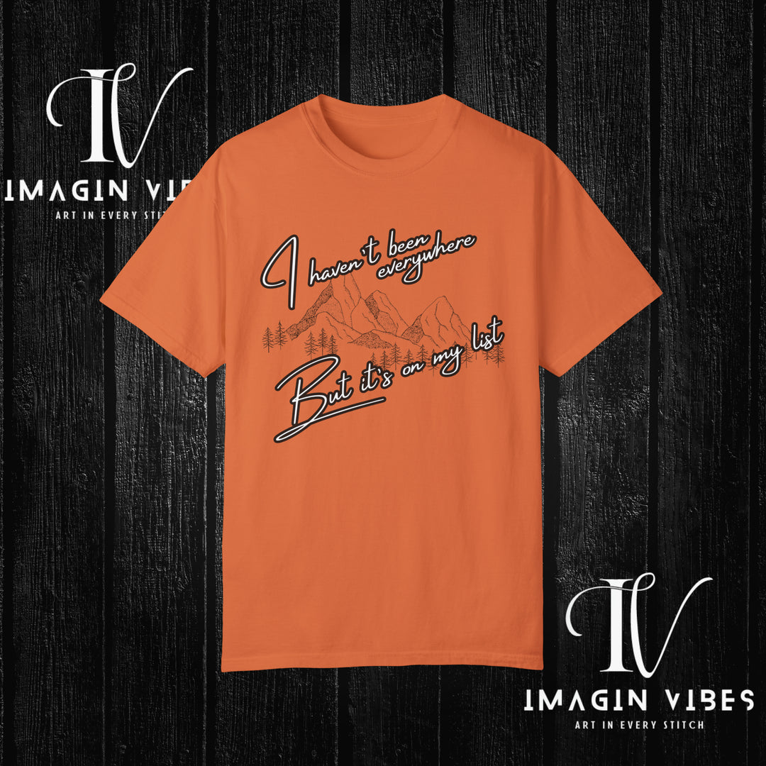 ImaginVibes: Wanderlust List: World Traveler T-Shirt T-Shirt Burnt Orange S 