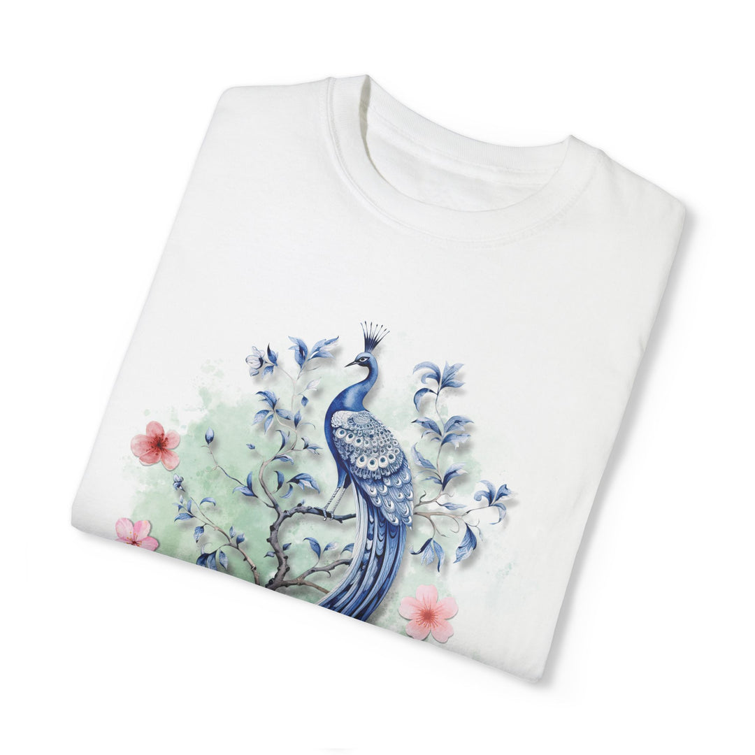 Peacock Floral T-shirt T-Shirt Printify