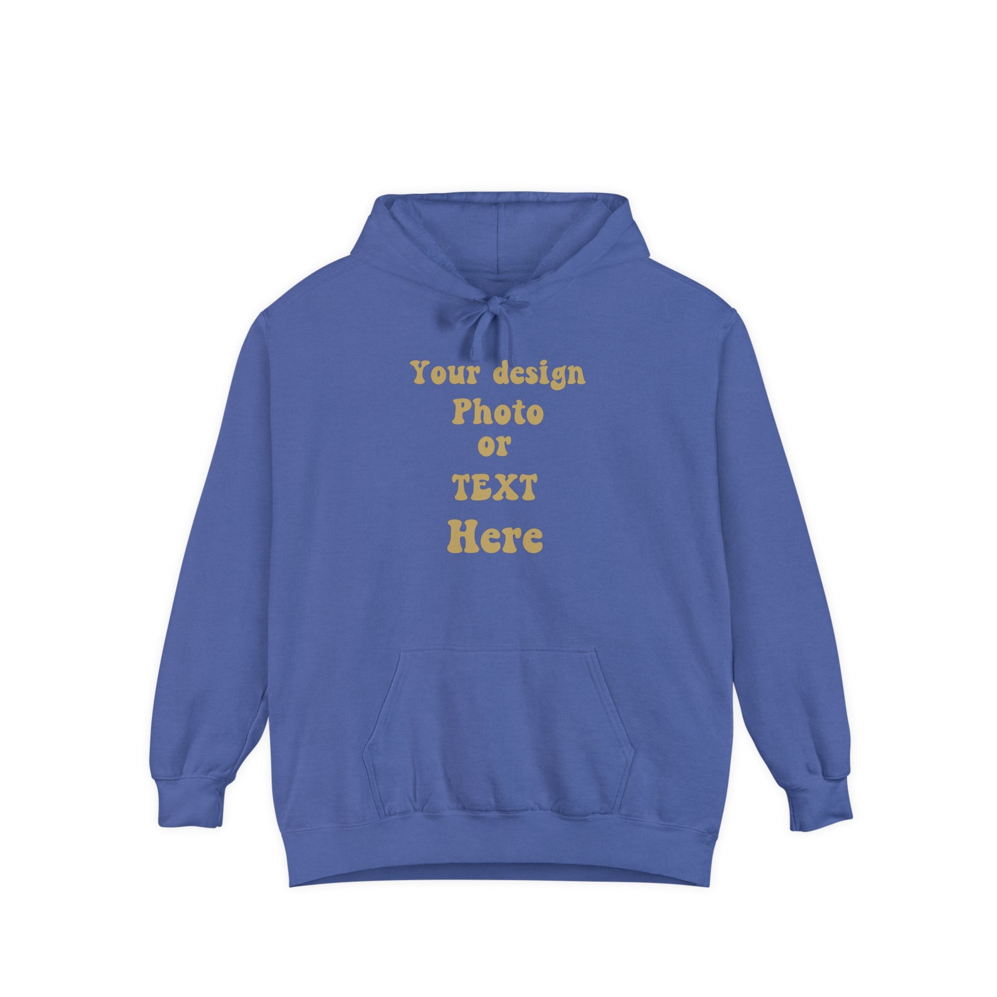 Luxury Hoodie - Personalize with Your Design, Photo, or Text | Greatest Comfort Hoodie Flo Blue S 