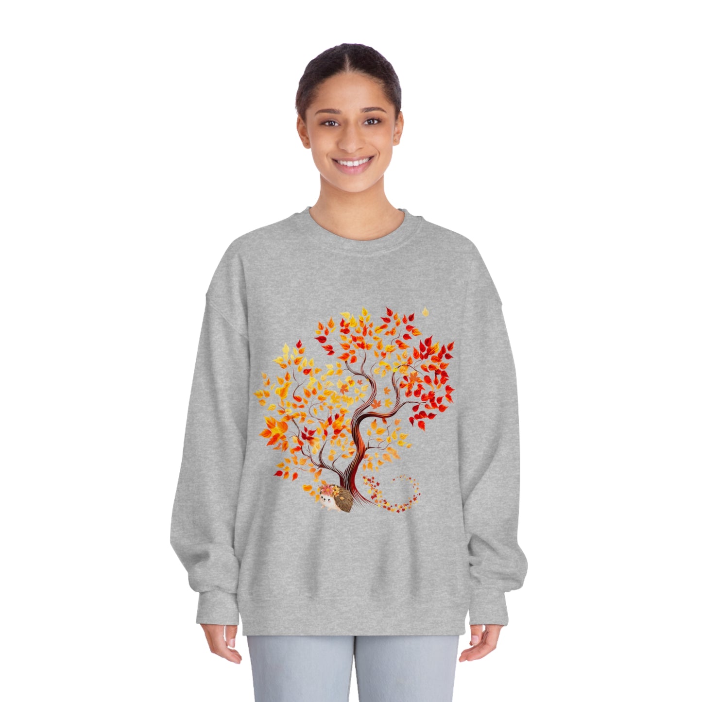Autumn Tree Serenity Sweatshirt | Embrace the Tranquility of Fall Sweatshirt Sport Grey S 