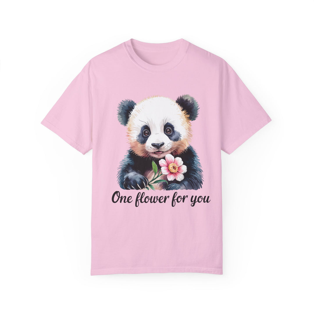 Panda Flower T-shirt T-Shirt Printify Blossom S